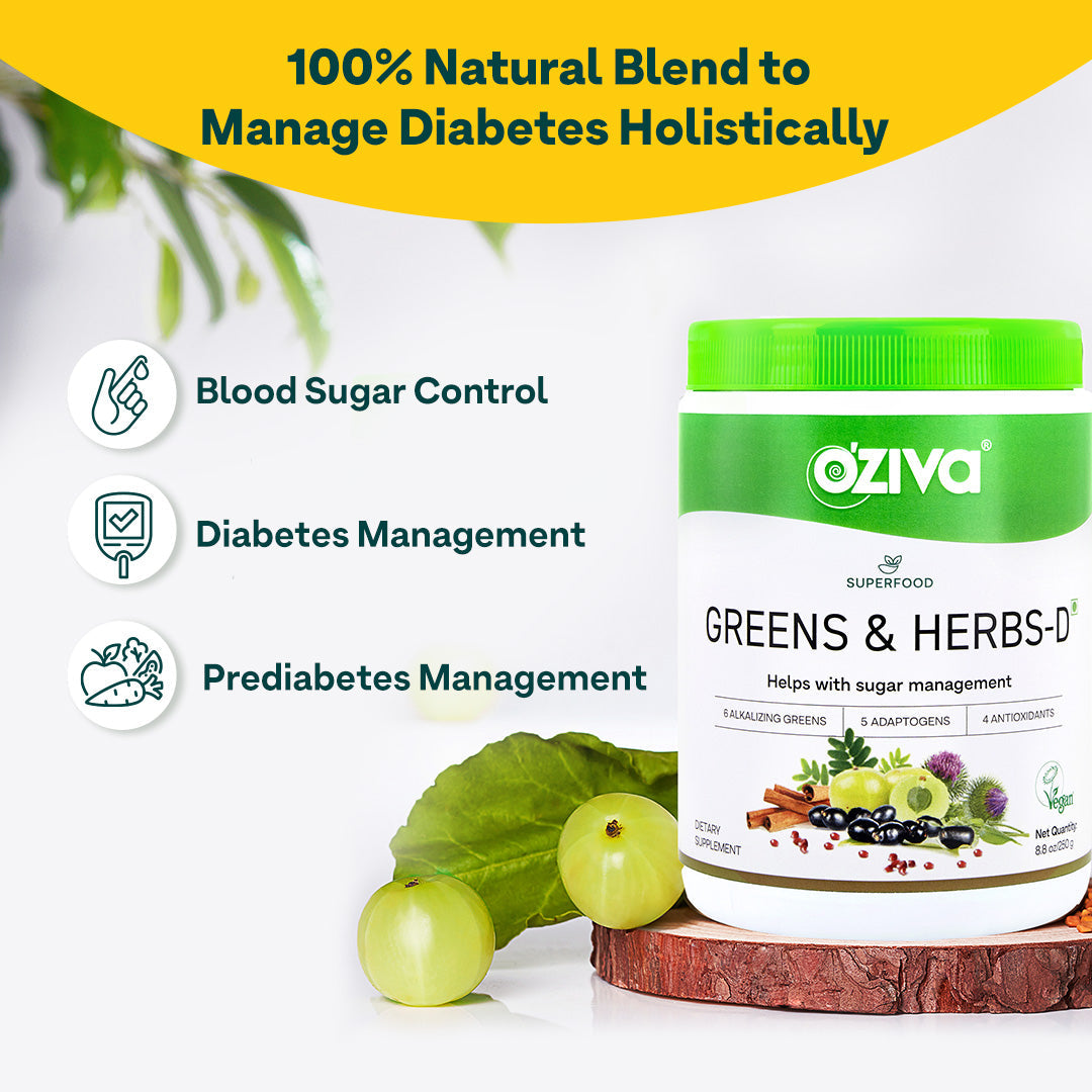 OZiva OZiva Superfood Drink with Greens for Diabetes & Prediabetes