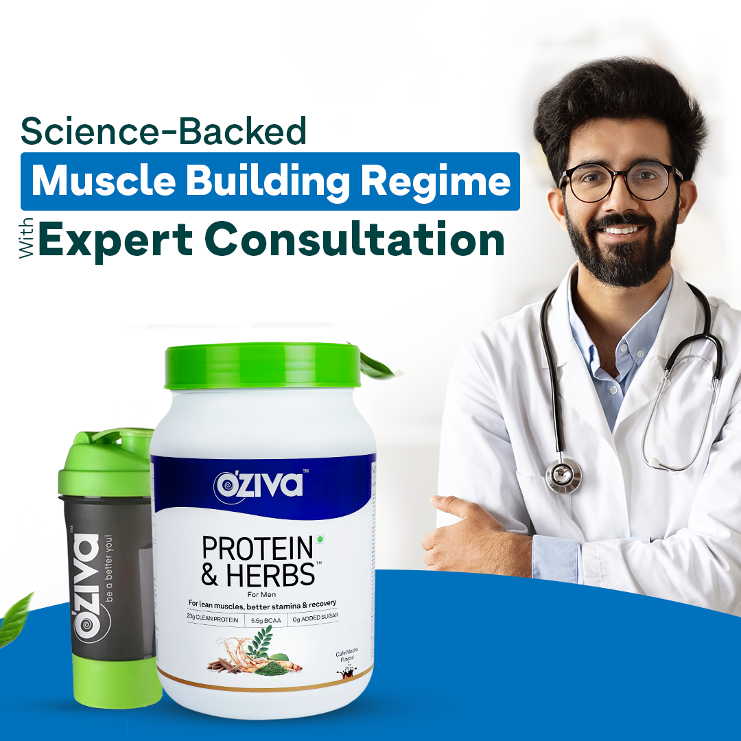 OZiva Clean Protein Powder for Men’s Muscle Growth & Stamina