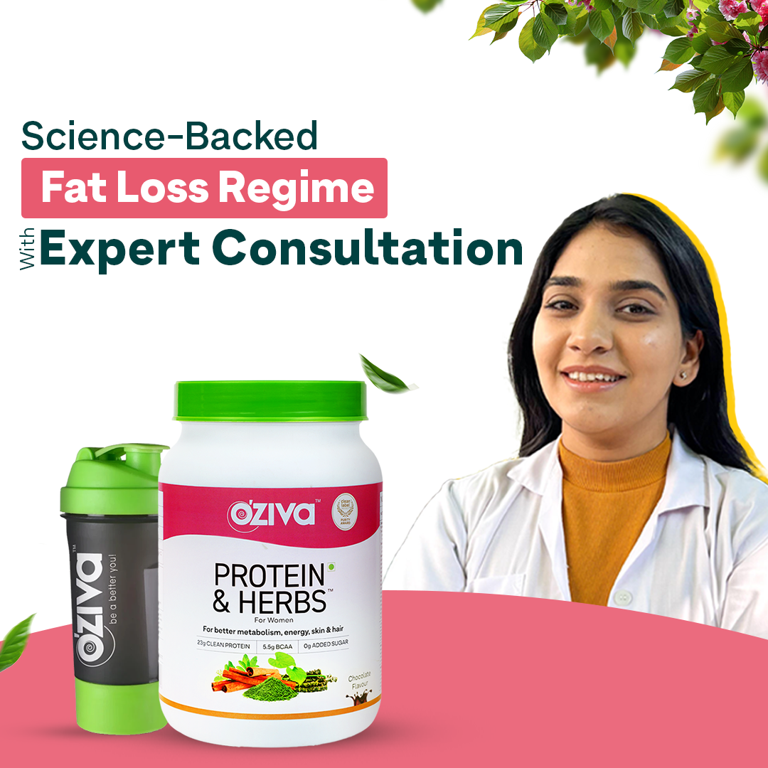 OZiva Protein Powder for Women for Weight Loss Fat Loss 100