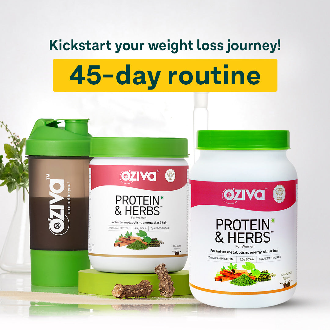OZiva Protein Powder for Women for Weight Loss & Fat Loss 100 Clean