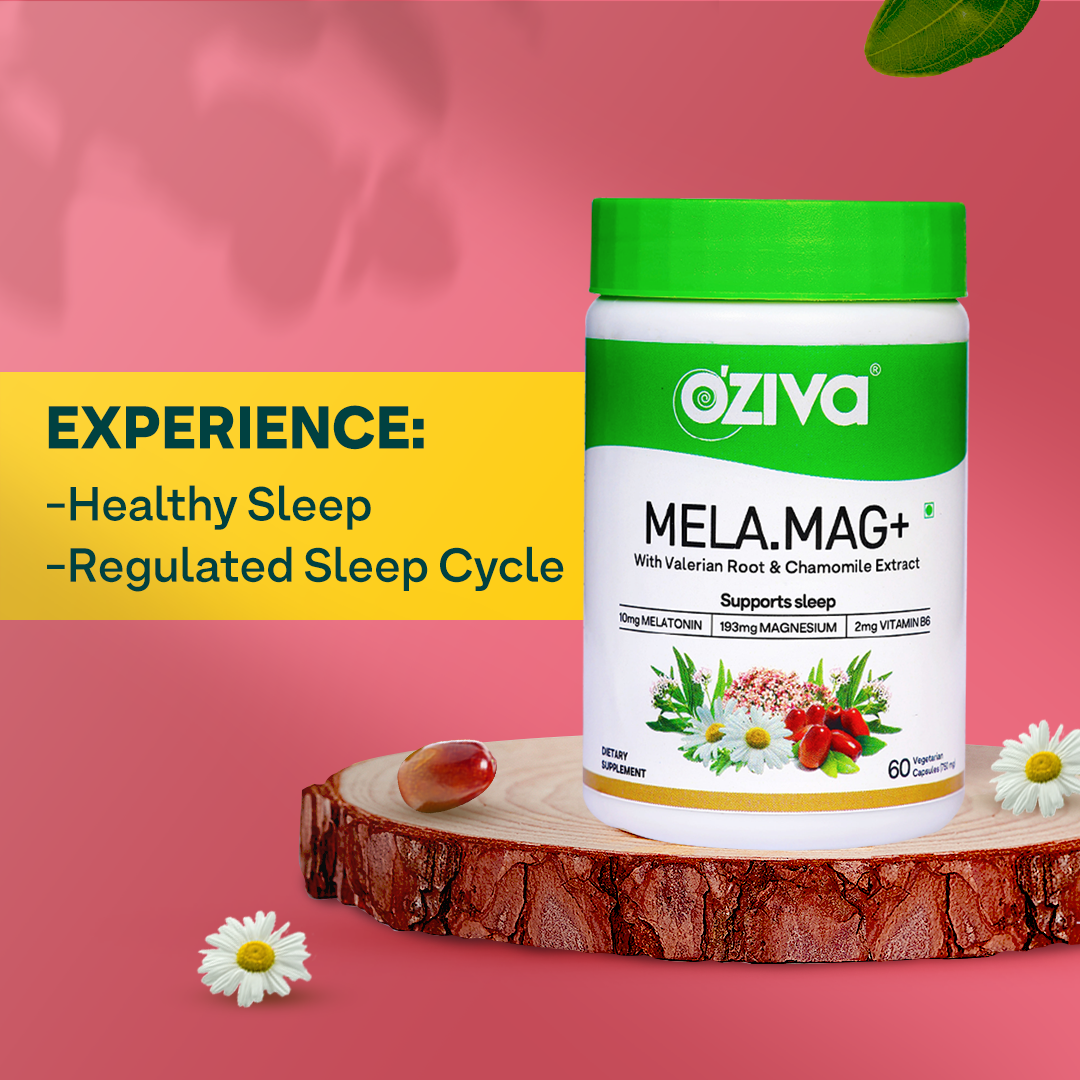 OZiva Plant Based Melatonin Hormone Supplements for Deep Sleep & Sleep-Wake  Cycle