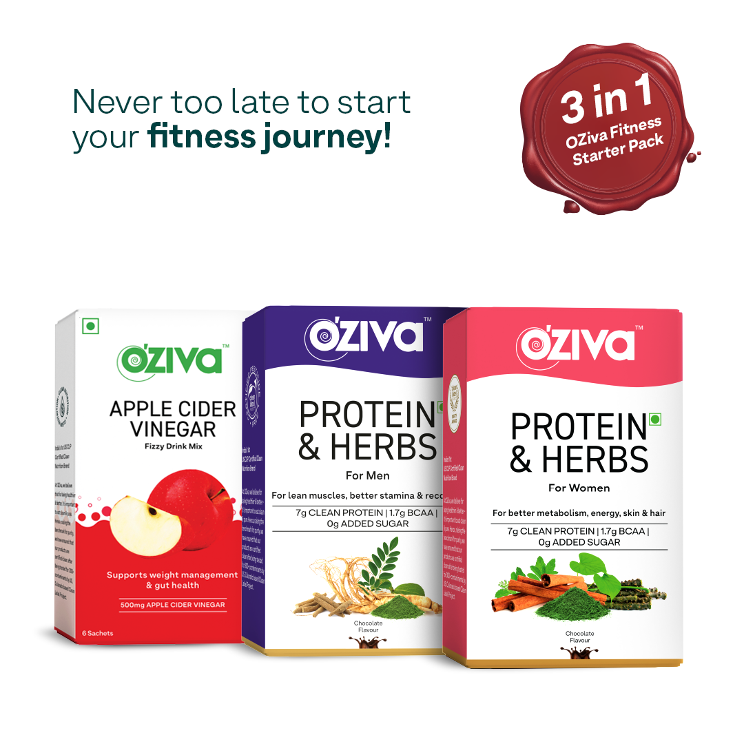 OZiva Clean Protein Powder for Men’s Muscle Growth & Stamina + OZiva