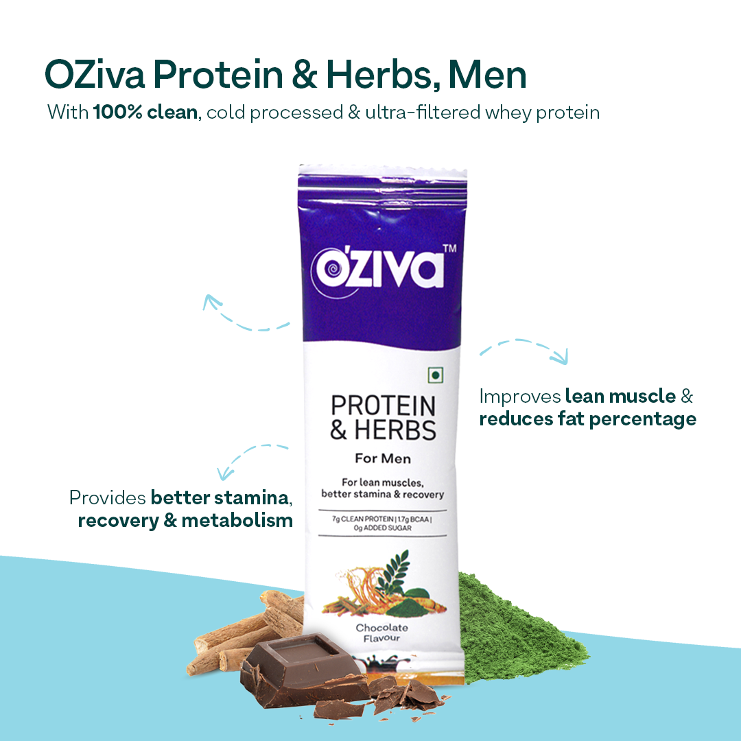 OZiva Clean Protein Powder for Men’s Muscle Growth & Stamina + OZiva
