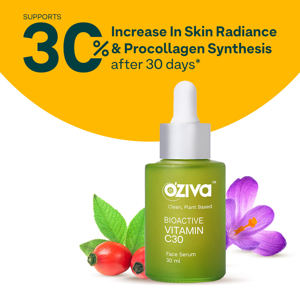 OZiva Bioactive Vitamin C Face Serum for Collagen Boost & Skin Radiance