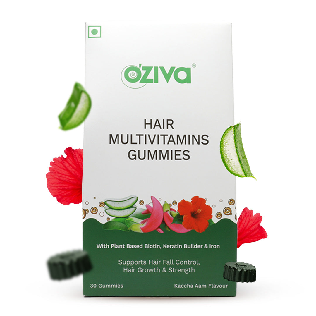 Hair Gummies for Stronger & Shinier Hair & Nails, 30 Gummies | 4X Hairfall Management