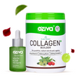OZiva Glow & Anti-Ageing Routine: Youth Elixir Face Serum (30 ml) + Plant Based Classic Collagen Builder (250g) for Complete Collagen Boost