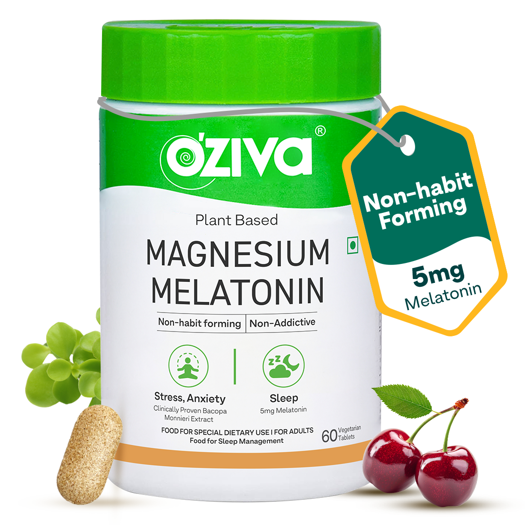 Magnesium Melatonin for Restful Sleep, Reduced Stress & Anxiety | 60 Tablets
