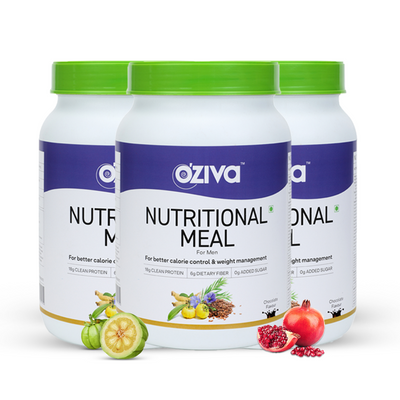 Nutritional Meal, Men - Chocolate, High Protein Meal Replacement Shake with Ayurvedic Herbs - 3 kg, 0g added sugar