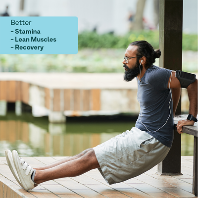 Protein & Herbs for Men- Whey Protein with Ayurvedic Herbs & Multivitamins