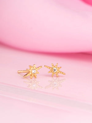 6 mm Sterling Silver Single White Round Cubic Zircon CZ Stone Solitaire  Stud Earrings For Men WomenGirls