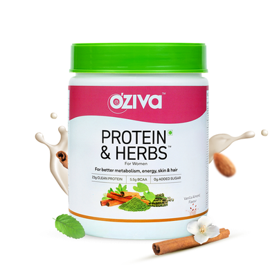 Protein & Herbs for Women - Natural Protein with Whey, Ayurvedic Herbs & Multivitamins for Weight Management, Metabolism, Skin & Hair