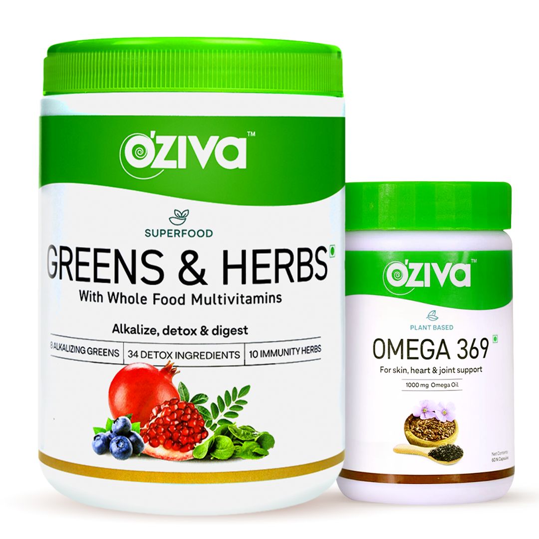 New Year Self-Care Combo: Superfood Greens & Herbs (250g) + Omega 369