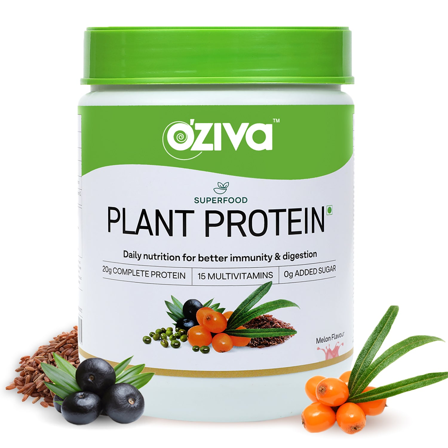 OZiva Superfood Plant Protein, 20g Complete Protein